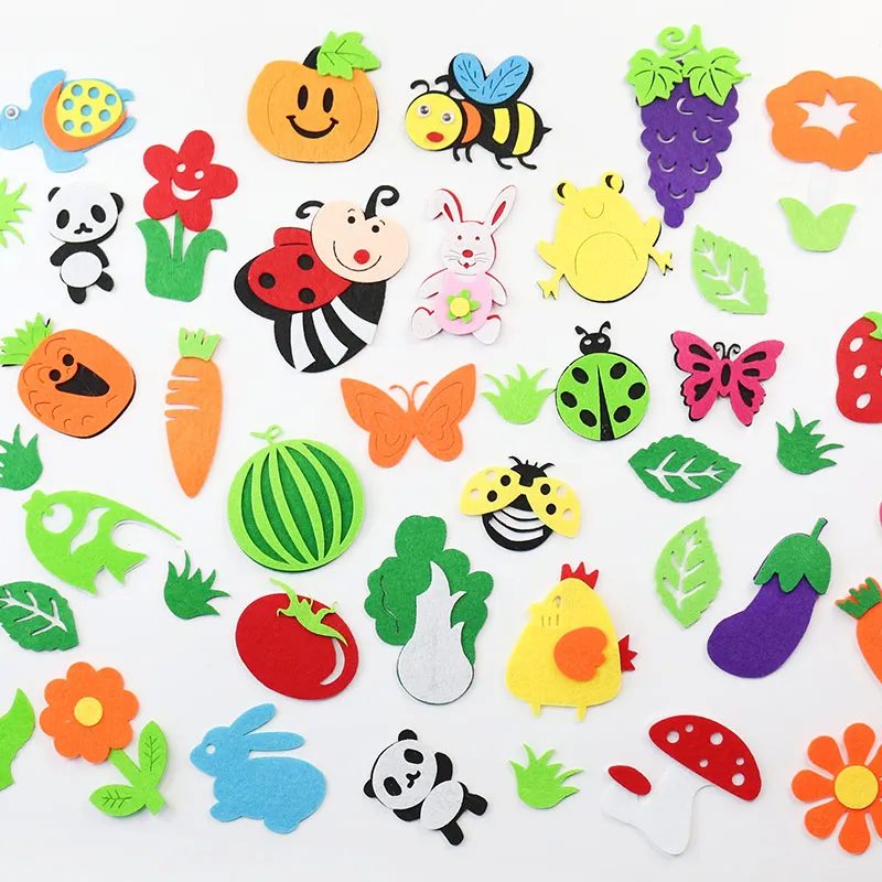 46 стилей фетровые нашивки фрукты/цветы/воздушный шар/Животные Аппликации
