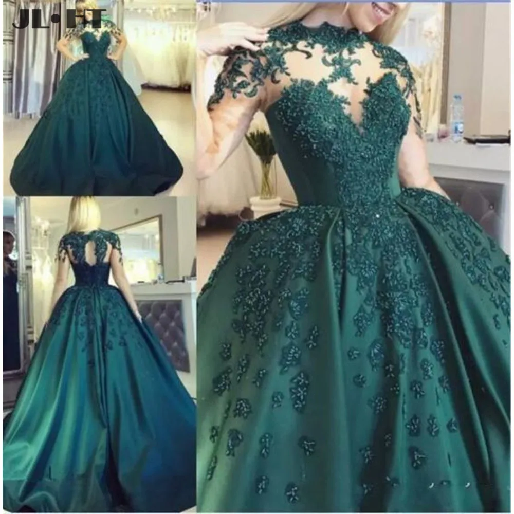 Элегантное бирюзовое платье для выпускного вечера вечерние платья с аппликацией