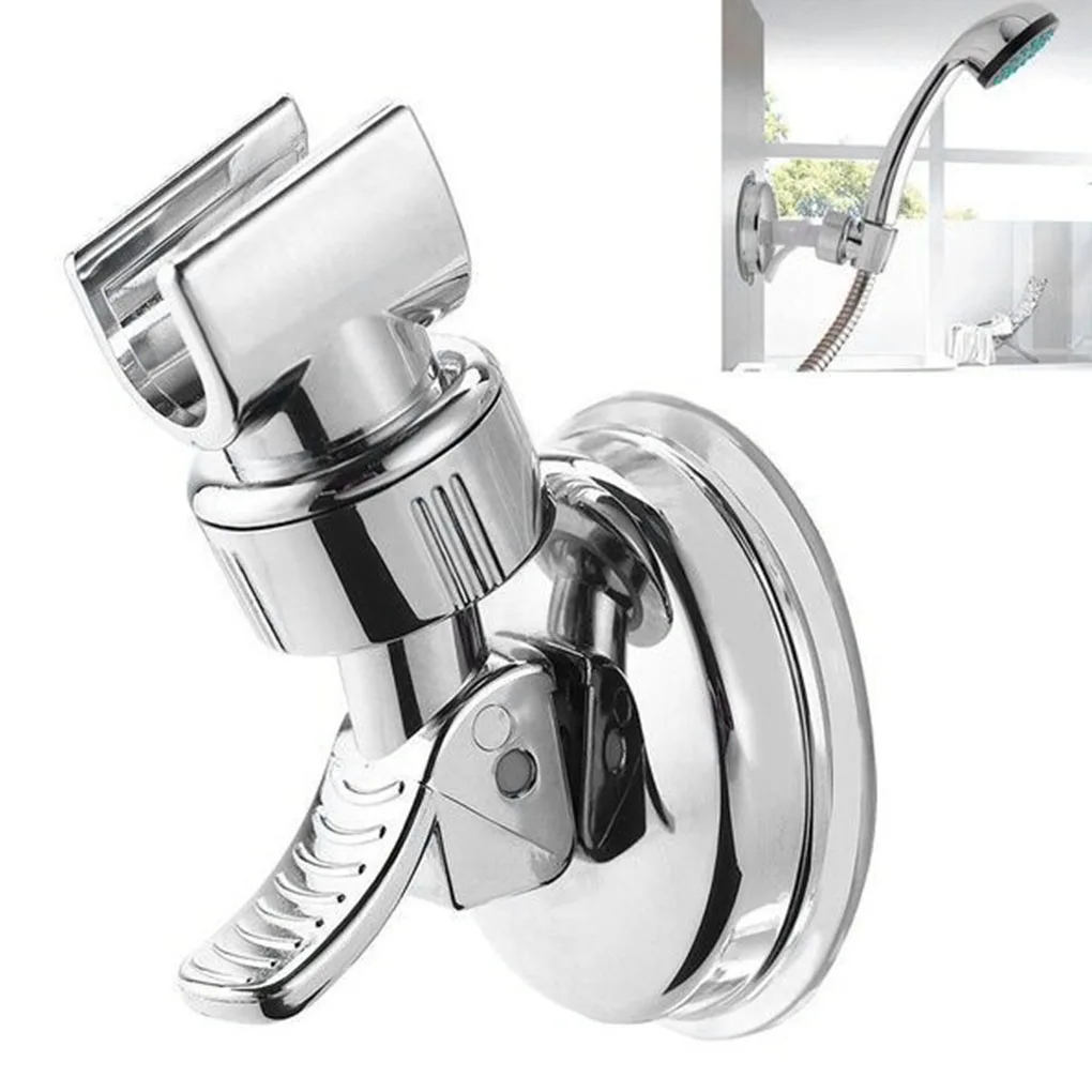 

Shower Head Handset Holder Chrome Bathroom Wall Mount Shower Spray Bracket with Vacuum Suction Cup for Home Hotel Bathroom