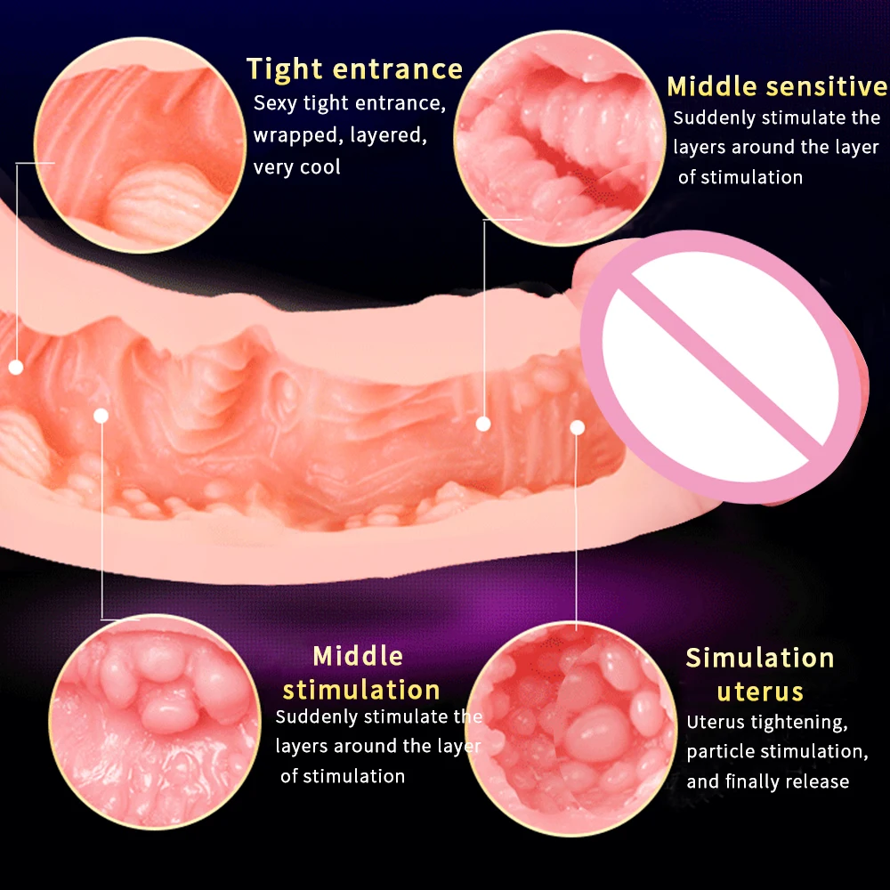 Реалистичный пенис увеличитель с длинными и короткими рукавами киска