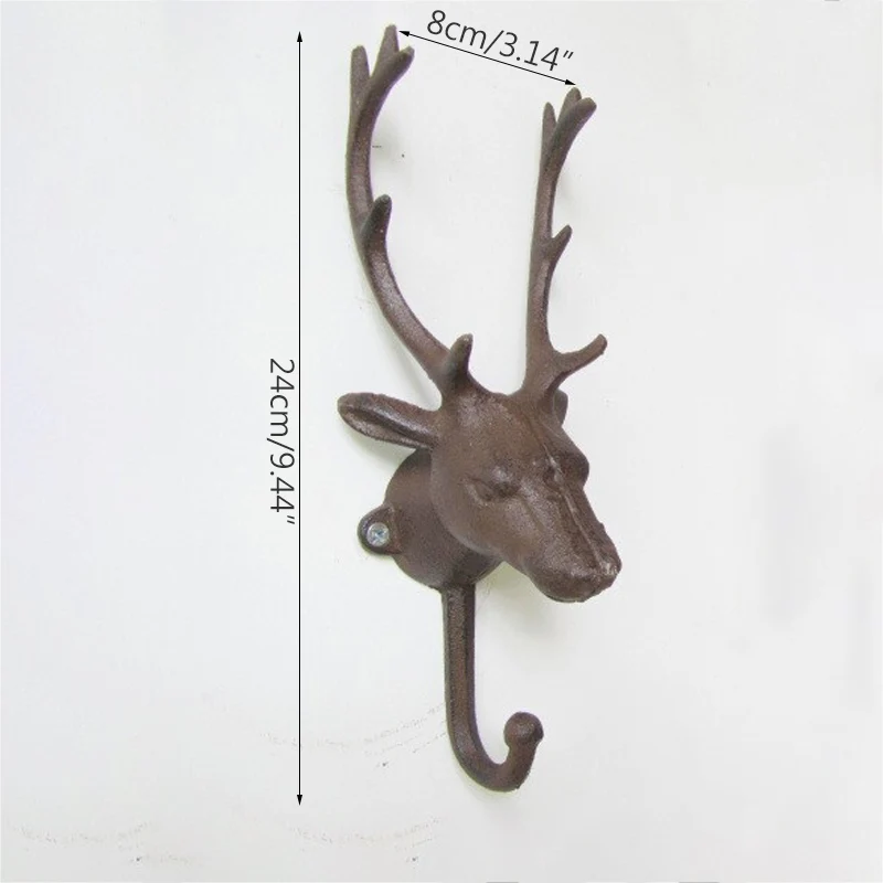 

Vintage Artcrafts Wall Hanging Hooks Deer Storage Hanger Coat Hook Door Hooks Metal Crafts Shop Bar Decor Household Decoration