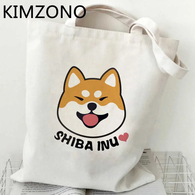 

Shiba Inu shopping bag handbag shopping bolsas de tela bolsa canvas shopper bag string fabric reciclaje reusable sac tissu