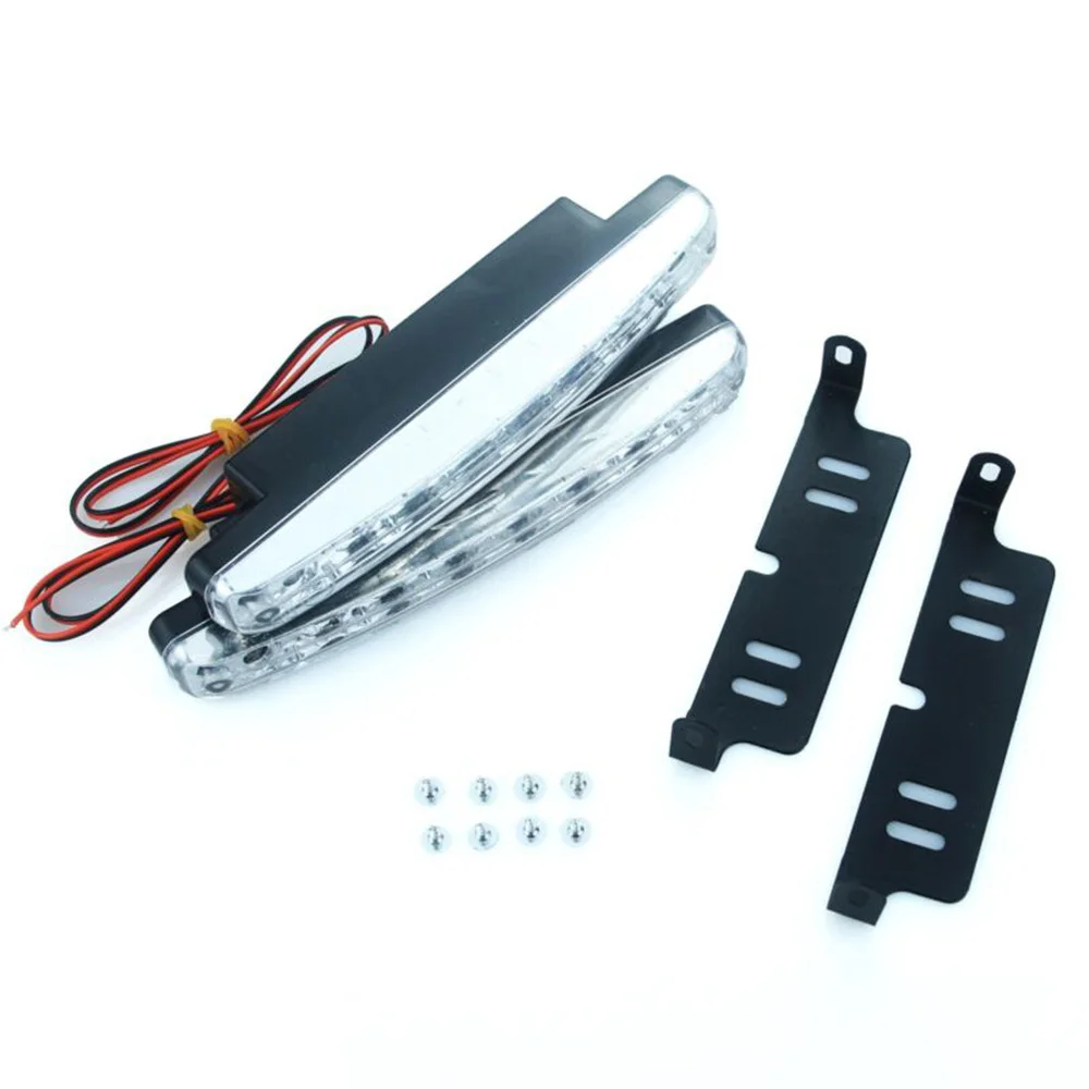 

2Pc 12V 5W LED Headlight Bulb SMD 2x8 LEDs Professional LED Fog Light DRL
