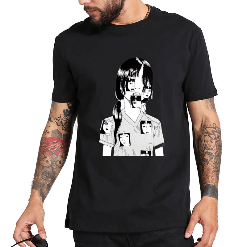 Мужские футболки с принтом ужас манга хунджи Ито футболка для девочек Shintaro Kago