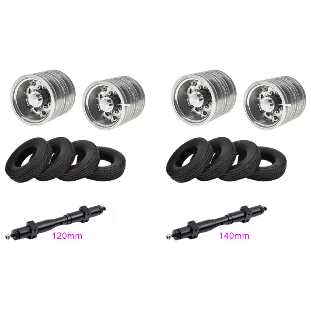 

Non‐Powered Rear Axle Tire 10 Hole Wheel Hub DIY Spare Parts 1:14 for Tamiya Tractor Trailer Rear Trailer