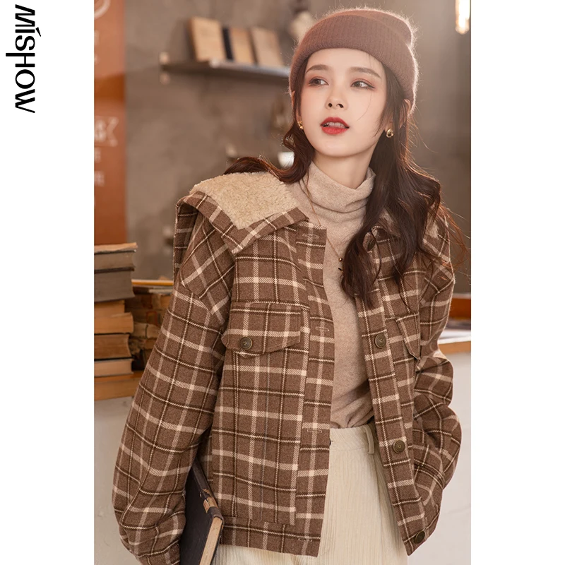 : Для 2020 Зимняя шерстяная одежда пальто для женщин куртка уличная Верхняя теплое