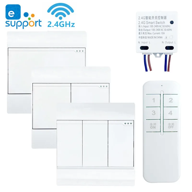 

RM 2.4G Smart Switch Push Button Wall Light Switches BT Protocol EWeLink APP Control Wireless Smart Home Modules Switches