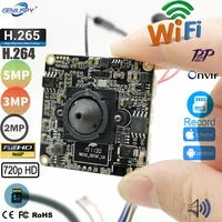 720p 960p 1080p 2mp 3mp 5mp hd micro p2p size 3838mm hi3518e hi3516e audio wireless ip camera module wifi sd card slot camhi