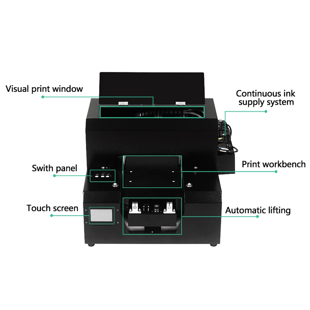 Принтер для печати id-Карт Формата А4 УФ-печать футболок/бутылок/карт с печатной
