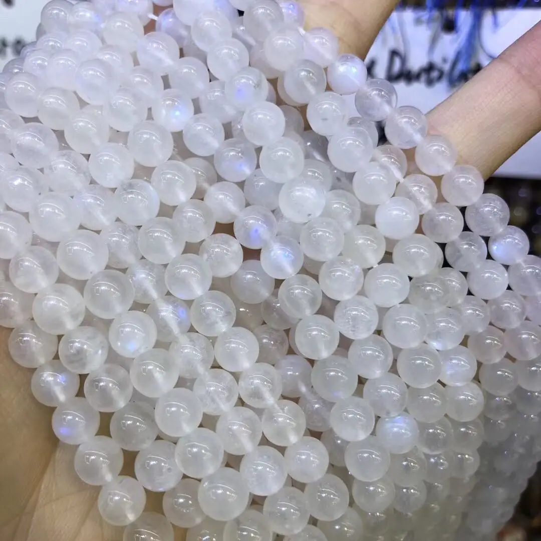 Модные бусины из натурального камня 4 5 6 7 8 мм круглые синие Бусины лунного для