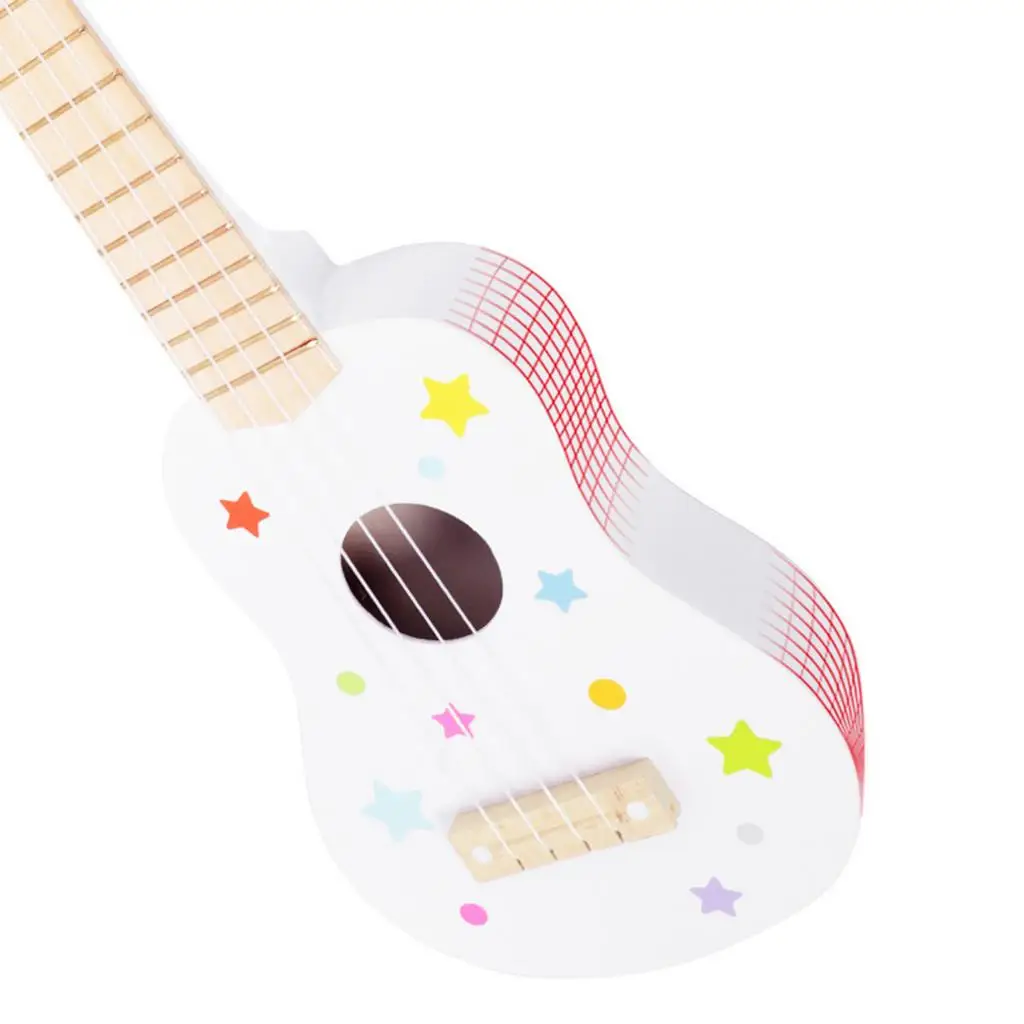 

21Inch Wooden Guitar Ukulele Kids Beginner Music Funny Toy Gift Playset 4 Strings Instrument Ukulele for Toddler Kids Children