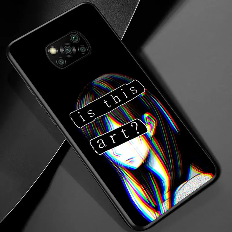 sad anime aesthetic senpai for xiaomi poco m3 m2 c3 x3 nfc f2 f3 pro x2 f1 pro mi play mix 3 a3 a2 a1 6 5 lite phone case free global shipping