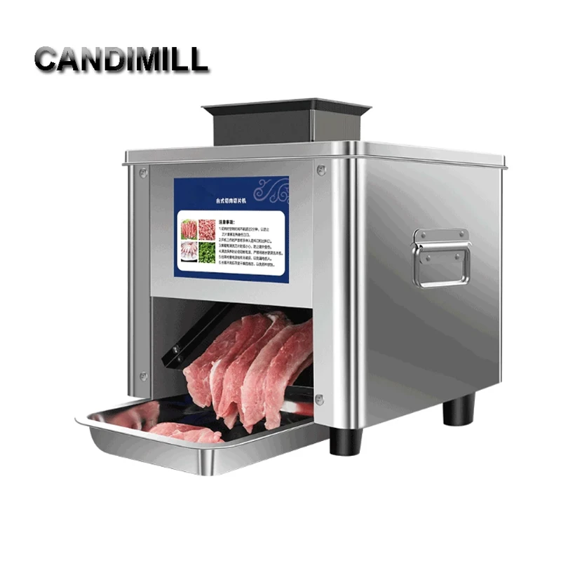CANDIMILL Multi-function Meat Cutter Commercial Electric Meat Slicer 850W 220V Meat Grinder Vegetable Cutting Machine