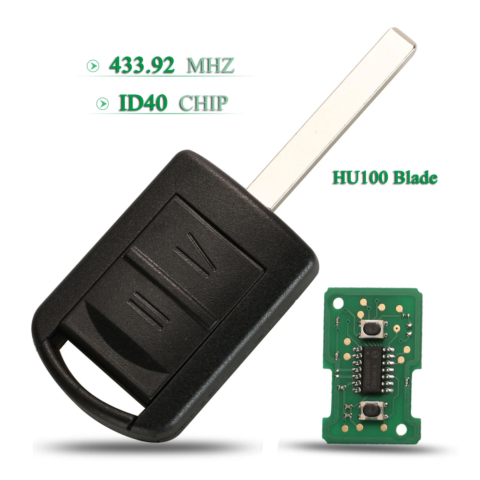 Bilchave 2 кнопки 433 92 МГц ID40 Chip Замена дистанционного смарт ключа автомобиля для Opel