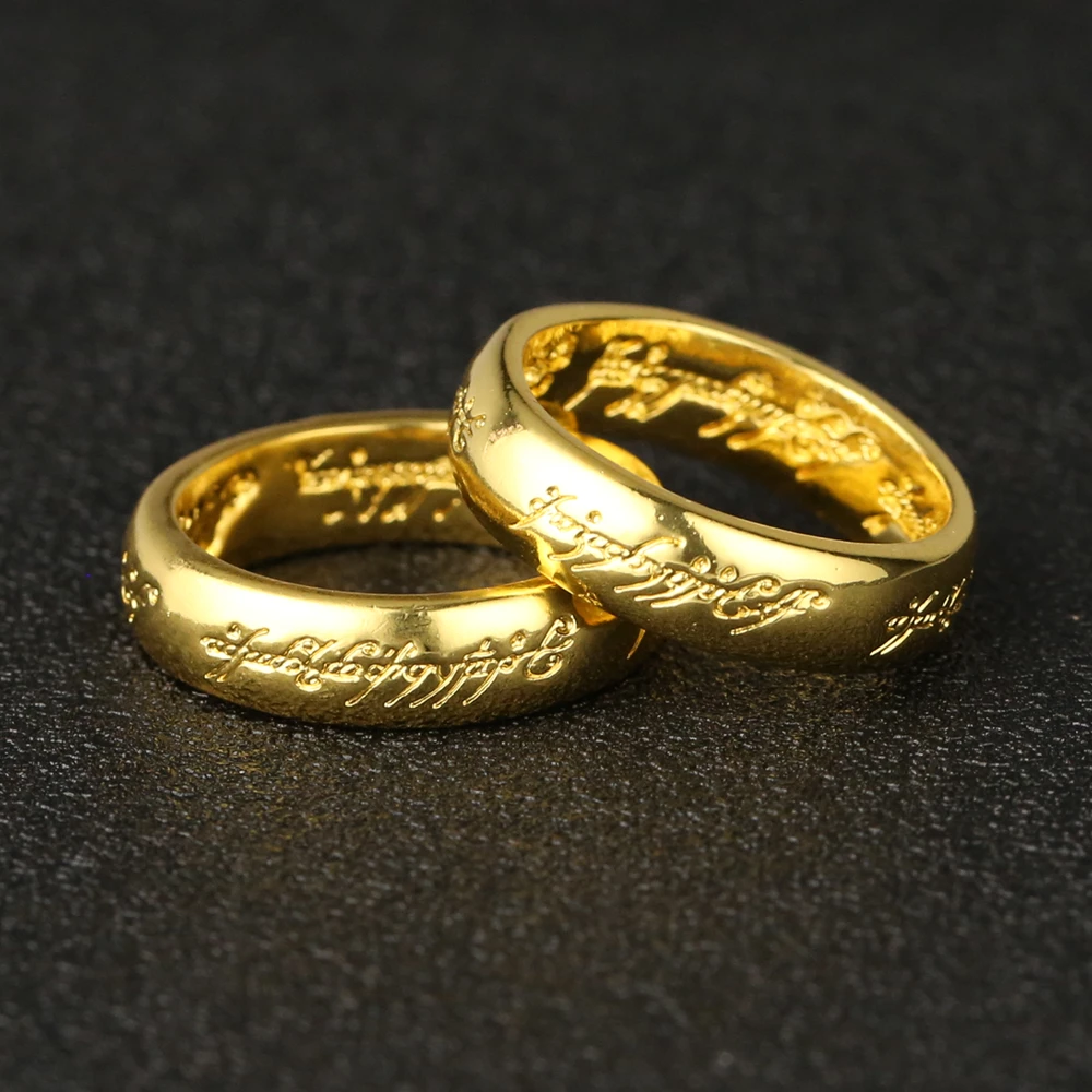 Одно кольцо силовых эльфов билбо Бэггинс золотой серебряный цвет модные