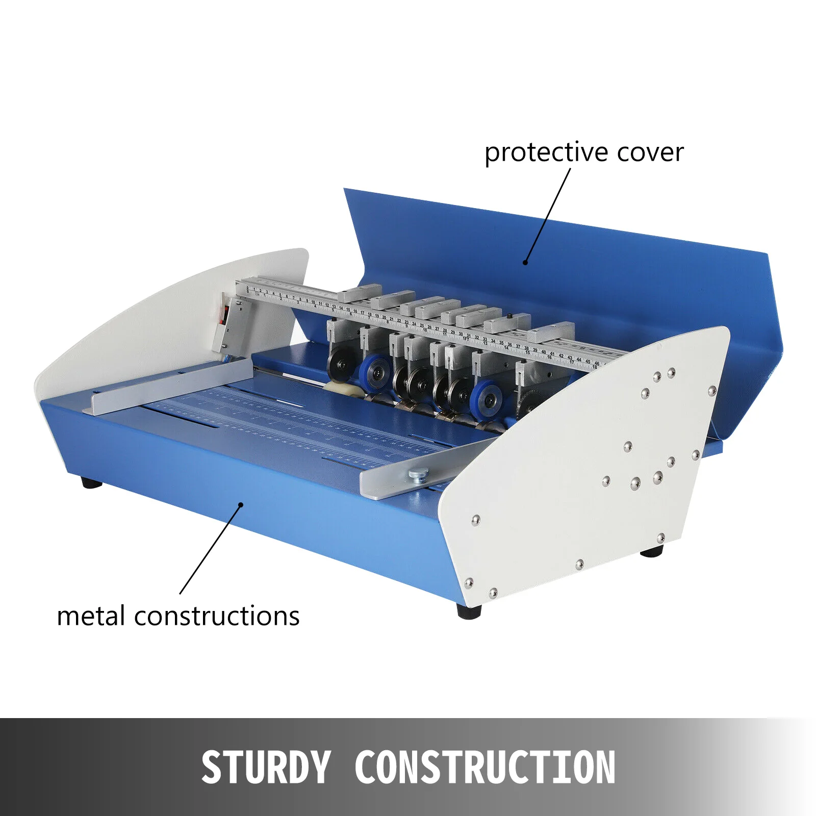 VEVOR-tarjeta de M&aacute;quina de plegado de papel el&eacute;ctrica plegable, 520mm, 5 en 1, corte de l&iacute;nea punteada, puntuaci&oacute;n, Creaser, bloqueo de escritorio de Metal, Oficina-2