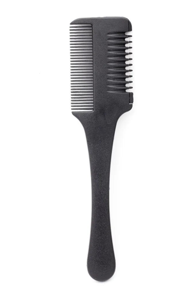 

Super Hair Razor Comb Black Handle Hair Razor Cutting Thinning Comb Home DIY Trimmer Inside with Blades Hair Brush