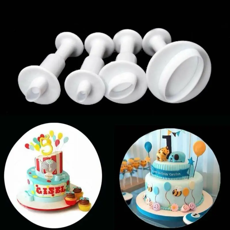 4 шт. инструмент для украшения тортов овальной формы Плунжер печенья резак Форма