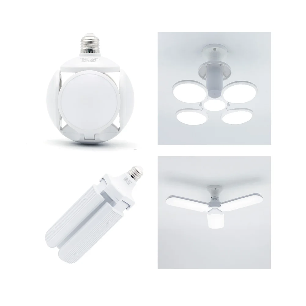 

High Power E27 LED Football Light 30W 40W 55W Deformable Lamp No Strobe No Flicker Folding Bulb For Home Warehouse Garage