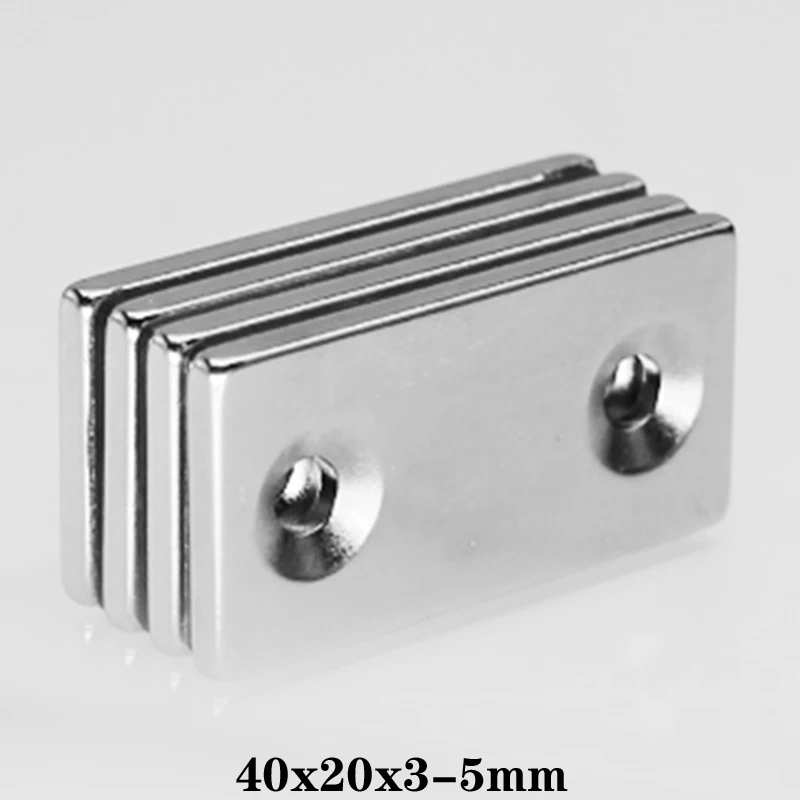 

Магнит Неодимовый с потайным отверстием, 40x20x3-5 мм, 5-50 шт.