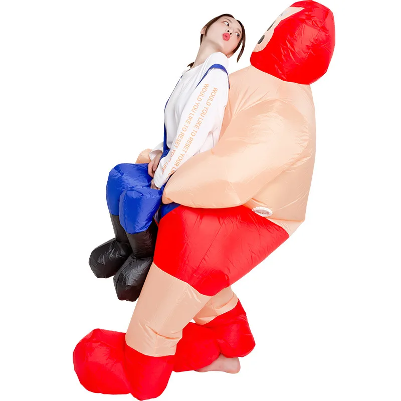 

Adults Cartoon Gladiator Wrestler Inflatable Costumes Halloween Cosplay Cartoon Mascot Party Role Play Decor Dress Up Clothes