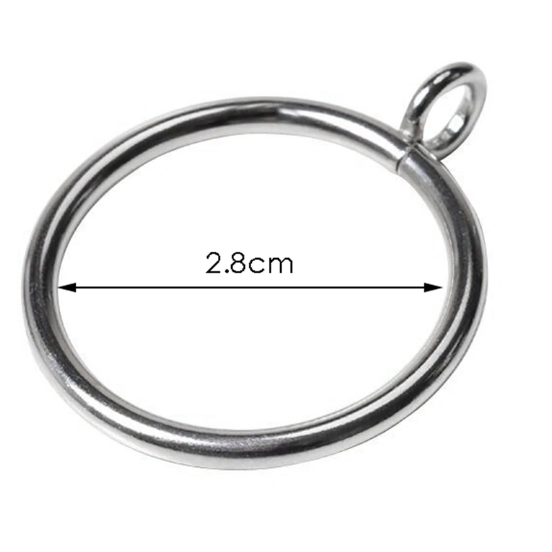 

50PCS Strong Metal Drapery Window Curtain Ring Rustproof Bath Curtain Rod Clips