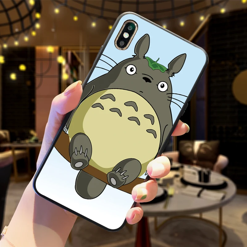 Прекрасный мягкий ТПУ чехол Тоторо для Apple IPhone X XR XS MAX 5 5S 5C SE 6 S 7 8 Plus ipod touch