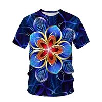 summer fashion mens and womens t shirts 3d flowers printed casual t shirts beautiful clothes asian size s 6xlt shirts