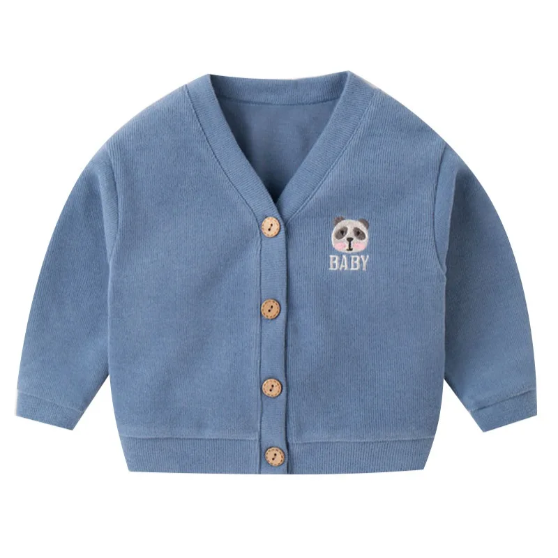 Осенний вязаный кардиган для маленьких девочек и мальчиков свитера детская