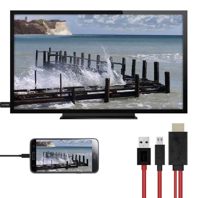 Micro USB к HDMI совместимый 1080P HD TV кабель адаптер для телефонов Android Samsung 11PIN|Кабели HDMI| |