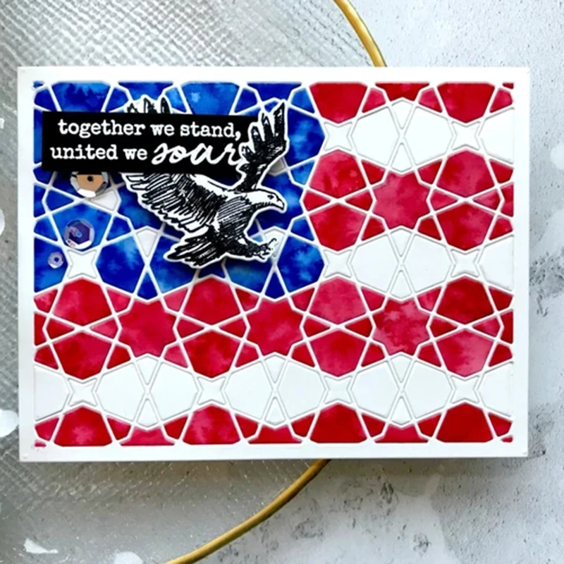 

New Metal Cutting Dies Craft Rectangle Hollow Background Stencil for Scrapbooking Handmade Make Album Model Punch Blade Template