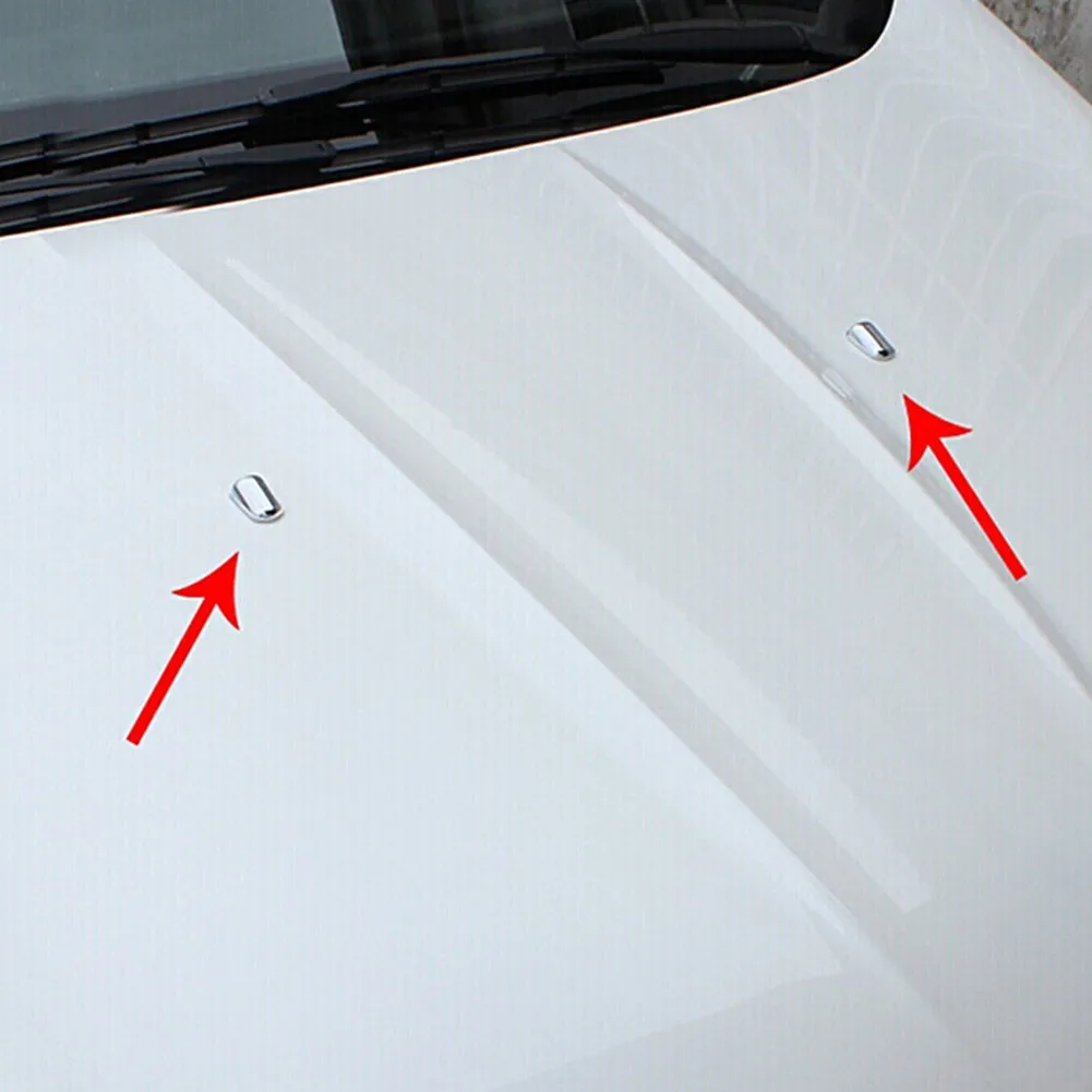

2PCS Car Sprinkler head wipers decoration sticker Spray Wiper Sprinkler Head Plating Decorative Cover for Ford cars accessories