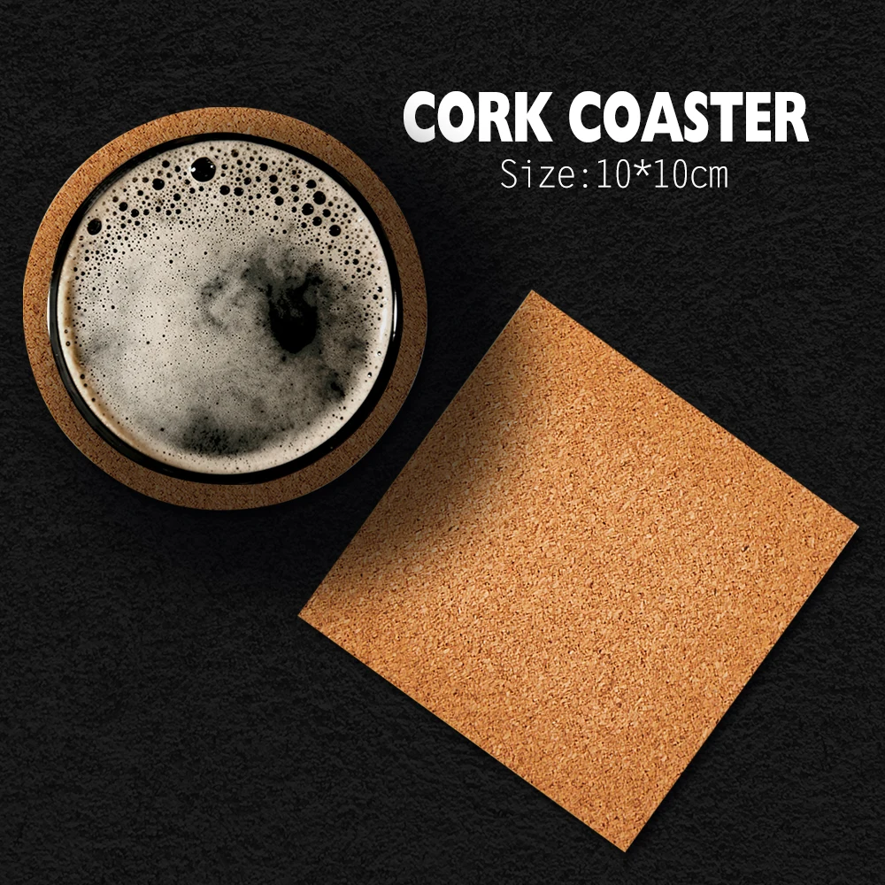 5 шт./лот круглая натуральная подставка из пробковой древесины термостойкая