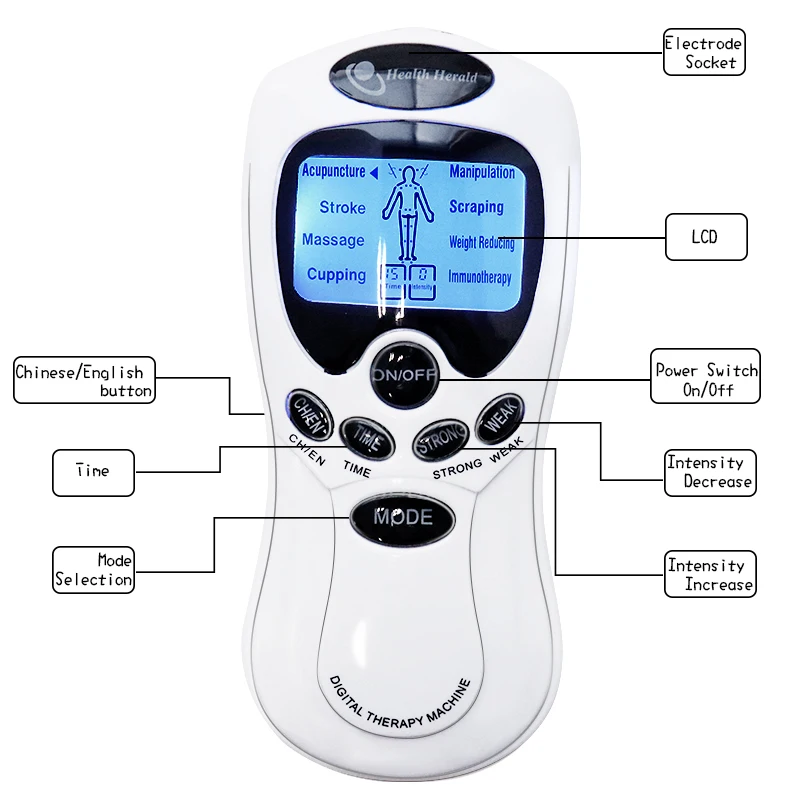 Tens стимулятор мышц для шеи и спины Электрический цифровой терапевтический