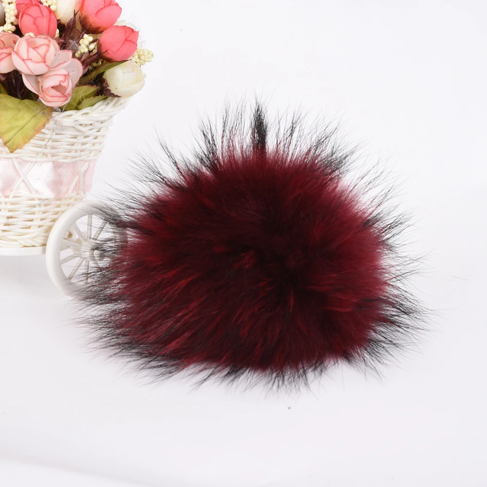 2019 Новый настоящий помпон из меха енота мяч высокого качества меховой шар для