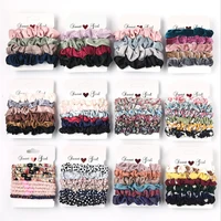 1 set scrunchies hair ring candy color hair ties rope autumn winter women ponytail hair accessories 4 6pcs girls hairbands gifts