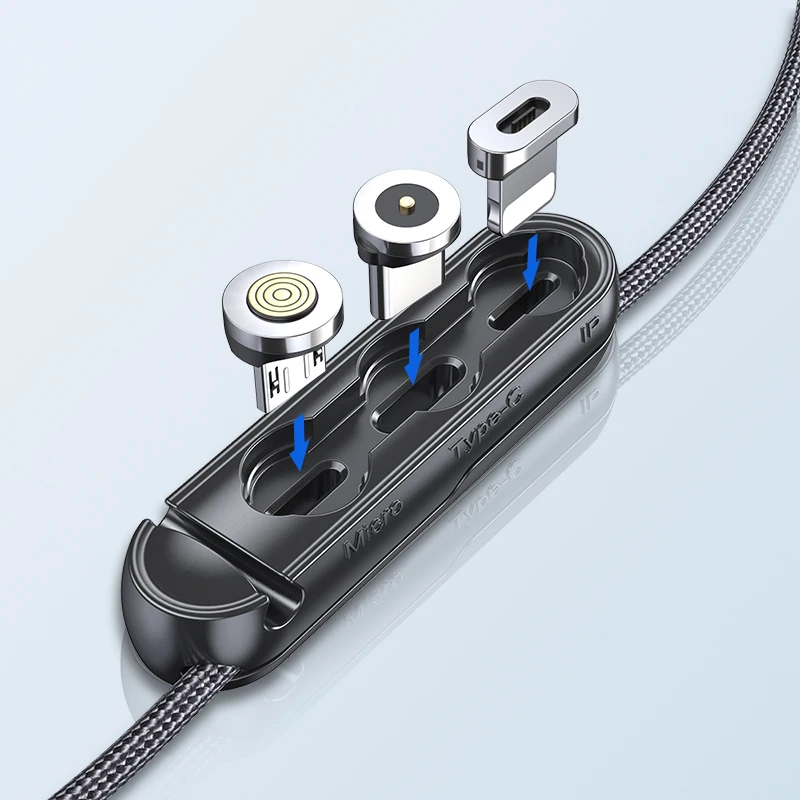 

Magnetic Plug Case Portable Storage Box Magnet Adapter Type C Micro USB Connector Silicone Container Charging Cable Organizer