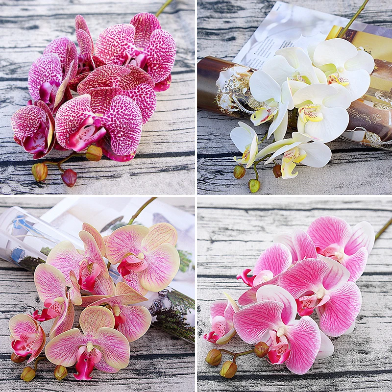 

3D Printing Artificial Orchid Flowers fake Moth flor Butterfly Orchid for Home Wedding DIY Decoration manualidades flores