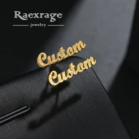 raexrage custom stainless steel frosted name earrings personalized nameplate letters stud earrings for women girls gift