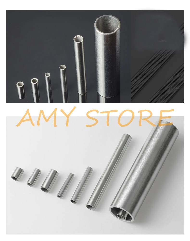 Серебряная круглая 304 капиллярная трубка из нержавеющей стали OD 12 мм длина 250