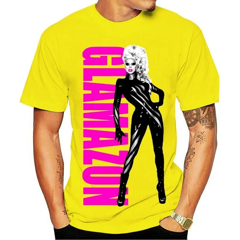 

Топ Rupaul Gl унисекс, винтажная Модная хлопковая Футболка с принтом надписи, с коротким рукавом, летняя