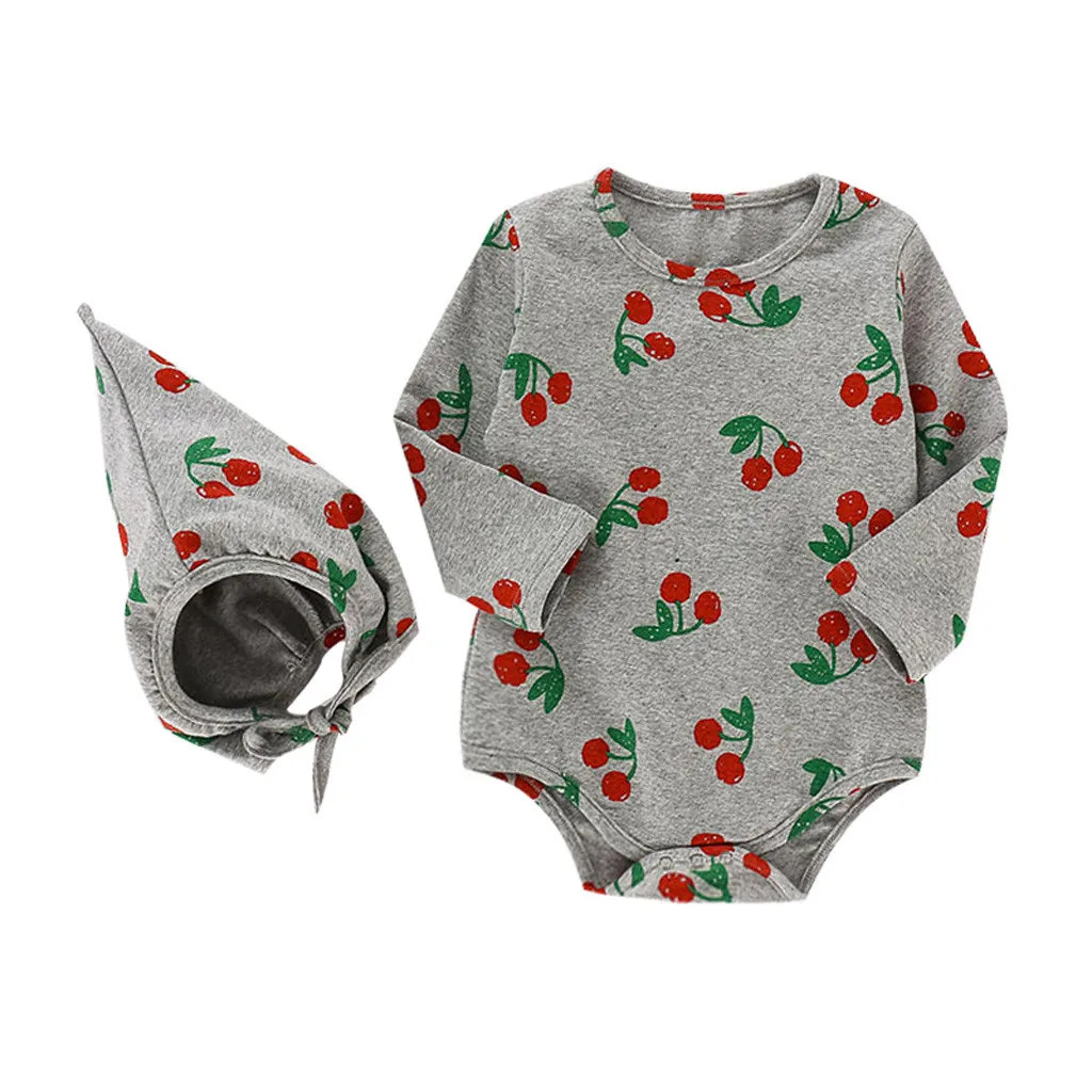 Боди для маленьких девочек 3 24 мес. комбинезон с длинным рукавом и принтом