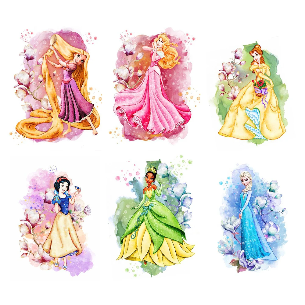 

5D Diamond Painting Disney Cartoon Princess Rhinestone Pictures Round Drill Handmade Mosaic Children's Home Room Decoration