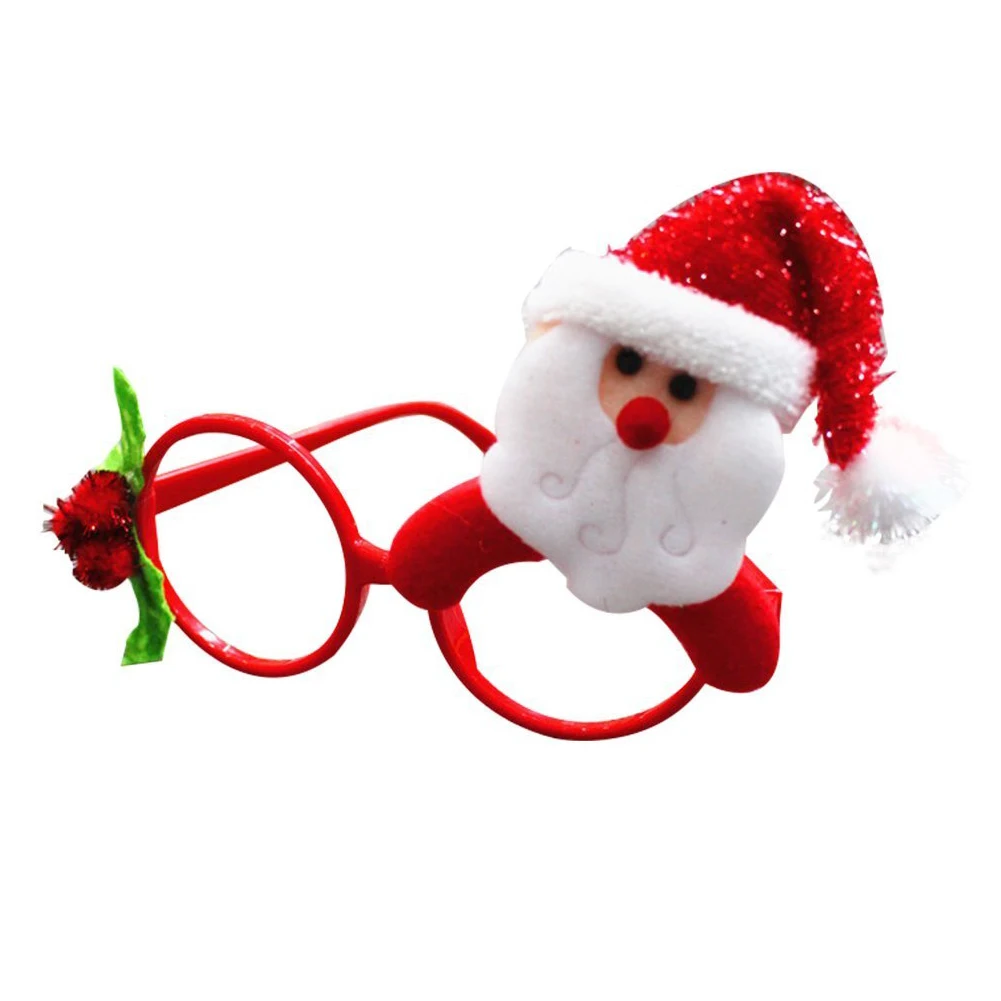 Креативные рождественские очки блестящая Рождественская шапка Санты шляпа