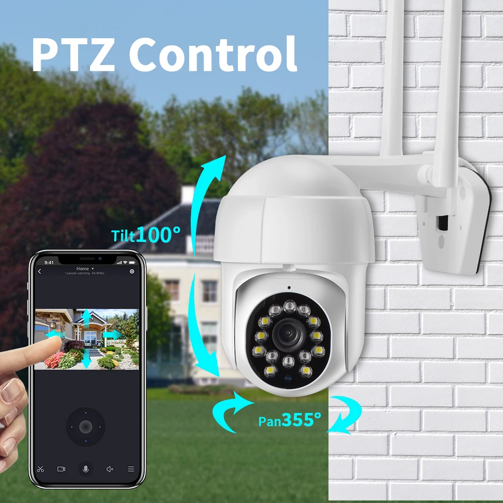 HD1080P Мини Смарт PTZ Wi-Fi Камера ONVIF Беспроводной IP 4xdigital зум Автоматическое