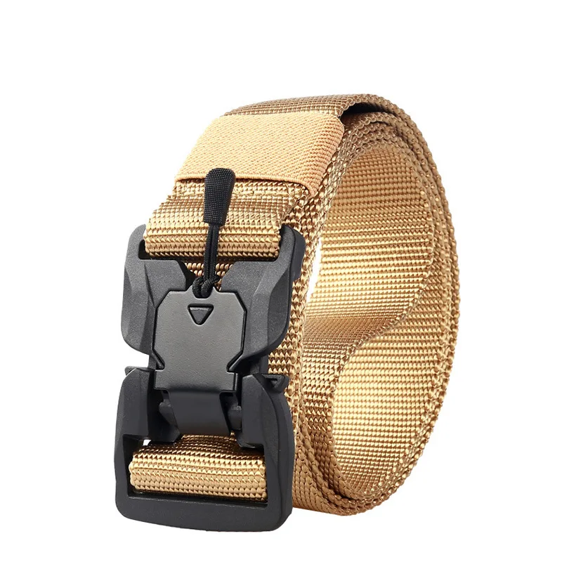 

Tactical Belt Magnetic Plastic Buckle Outdoor Sports Nylon Men And Women Unisex Belt Men's Multi-Function Belts 1099-T