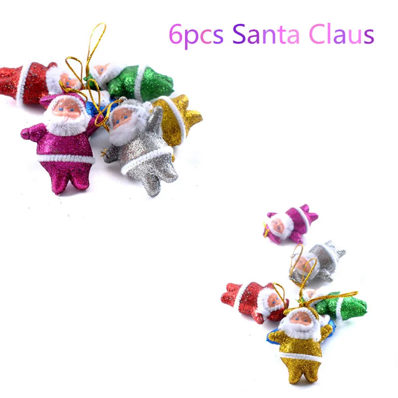 6 шт. рождественские украшения Рождественский подарок Санта Клаус Снеговик