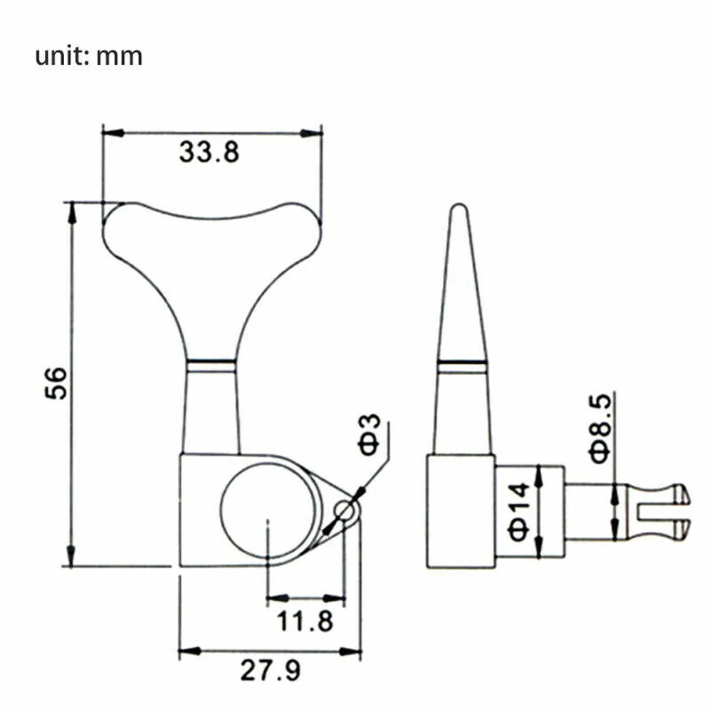 4 шт. металлическая электрическая гитара бас-Тюнинг колышки ключи 2R 2L Колки для