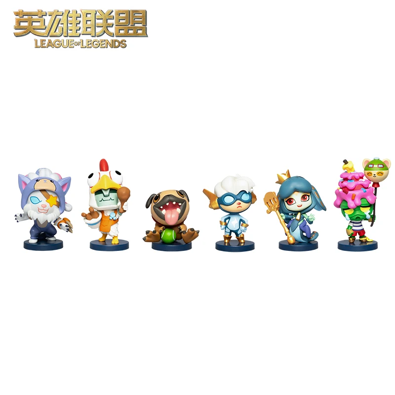 

League of Legends April Fool's Day Series Mini Figure Set Game Anime Figures Cartoon Model Toy Desktop Ornaments Q Version Model