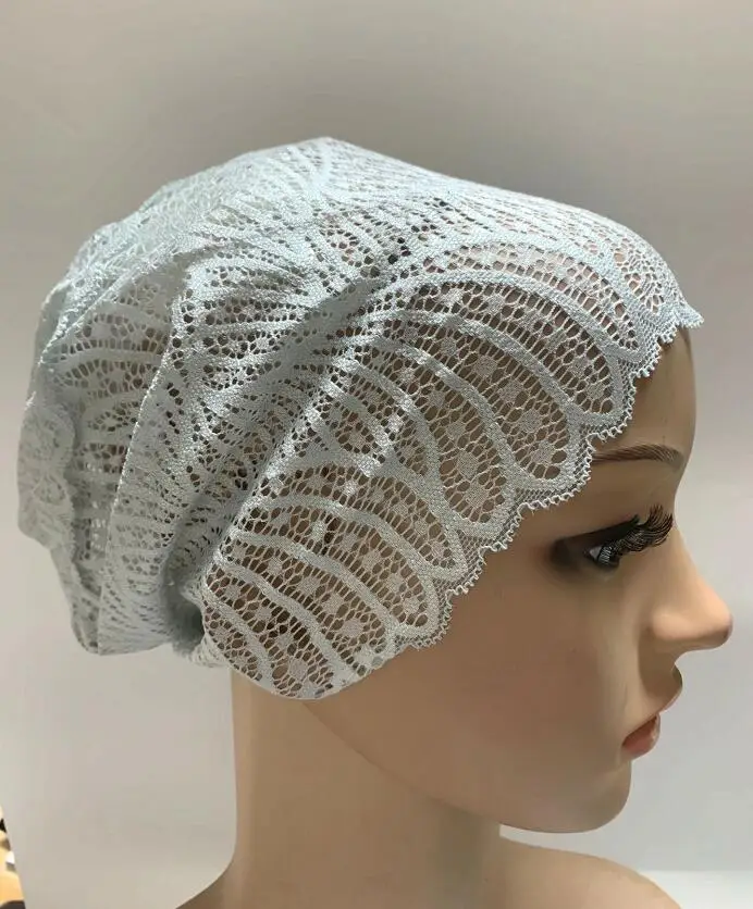 Женская мусульманская внутренняя шапка шарф кружевной тюрбан накидка на голову